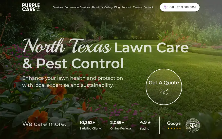 Purple Care homepage