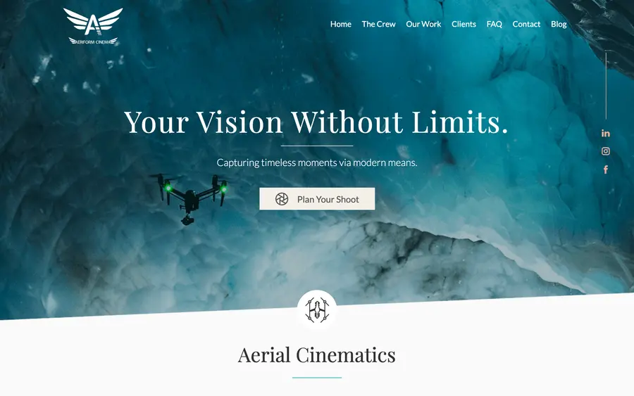 Aeriform Cinema homepage