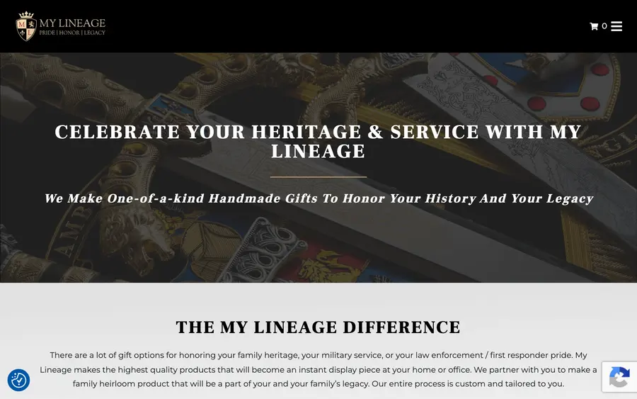 My Lineage homepage