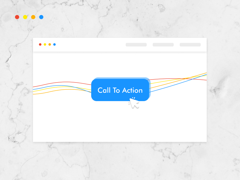 SaaS landing page - call to action button